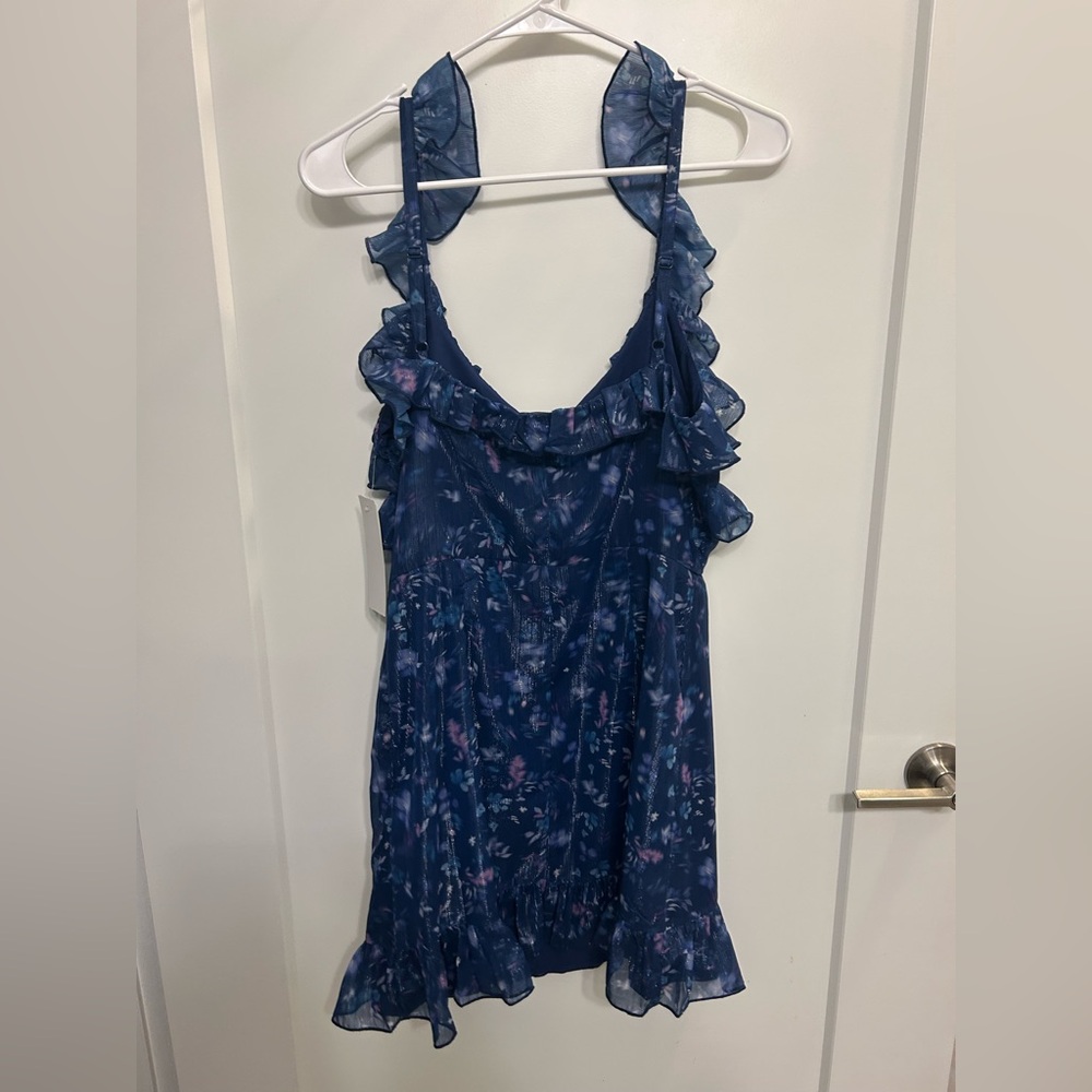 NWT French Connection Aden Bai Frill Mini Dress - Picture 12 of 12